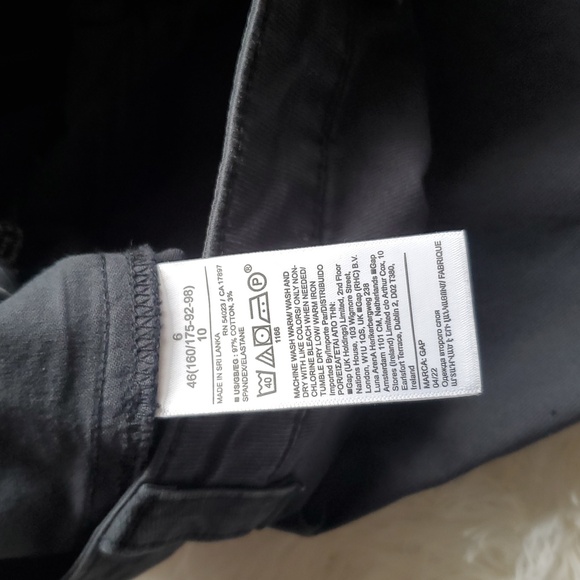 GAP 90's Straight Up Khakis with Washwell Size 6 Black Y2k Pants #815869 RT $70 - Picture 13 of 13